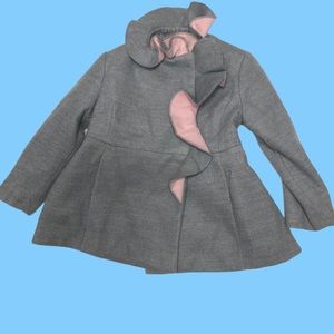 Rothschild ruffled little girls coat